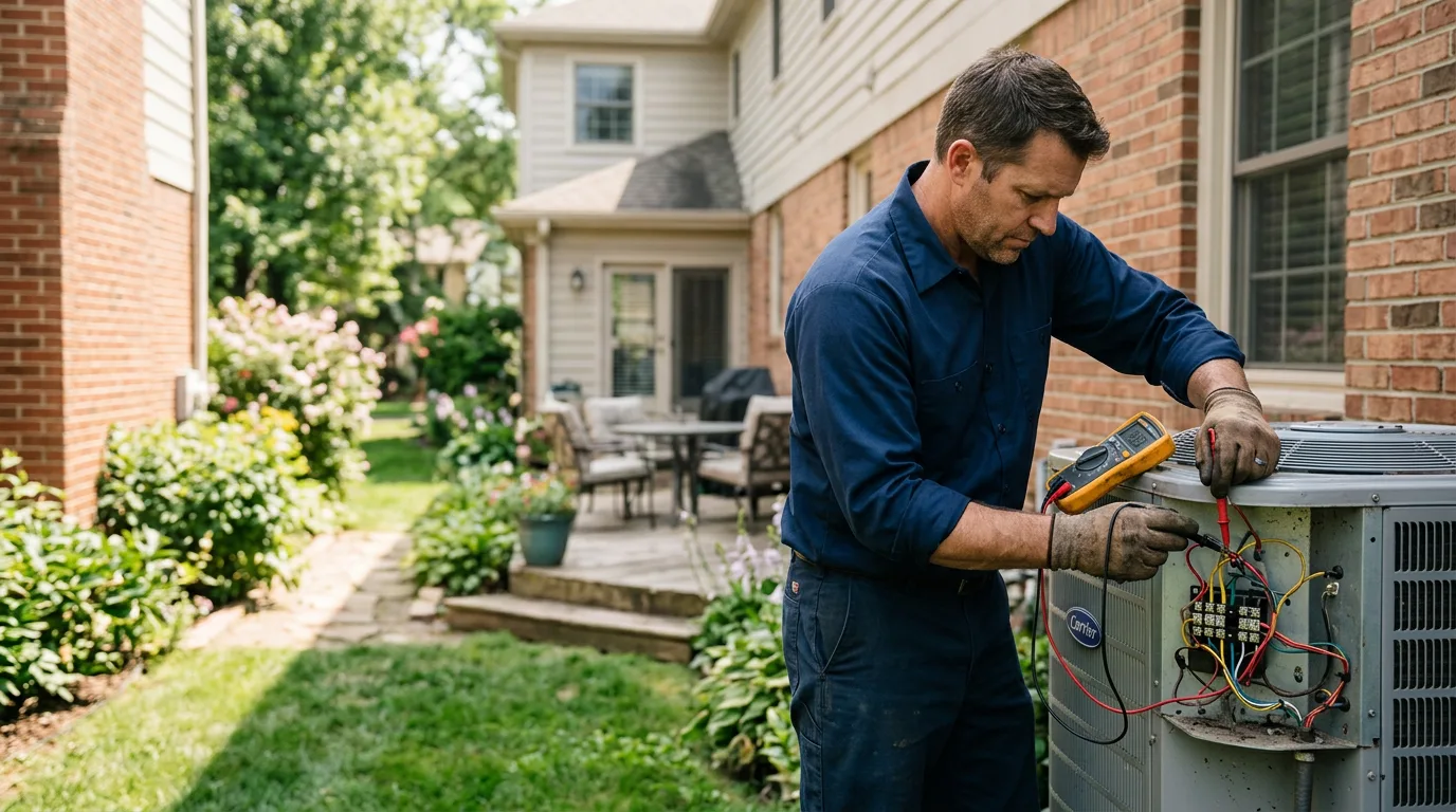 HVAC technician working near Addison, PA
